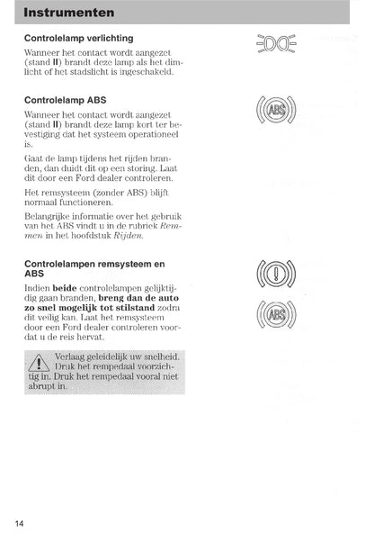 2003-2005 Ford Mondeo Owner's Manual | Dutch