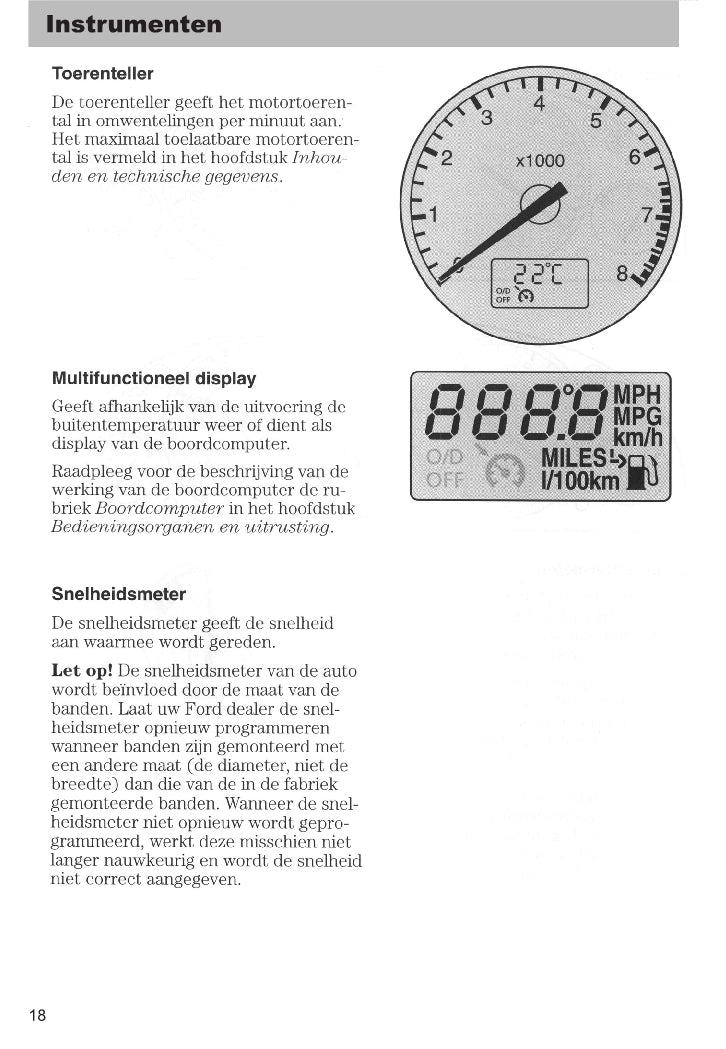 2003-2005 Ford Mondeo Owner's Manual | Dutch