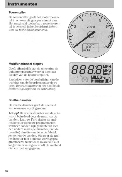 2003-2005 Ford Mondeo Owner's Manual | Dutch