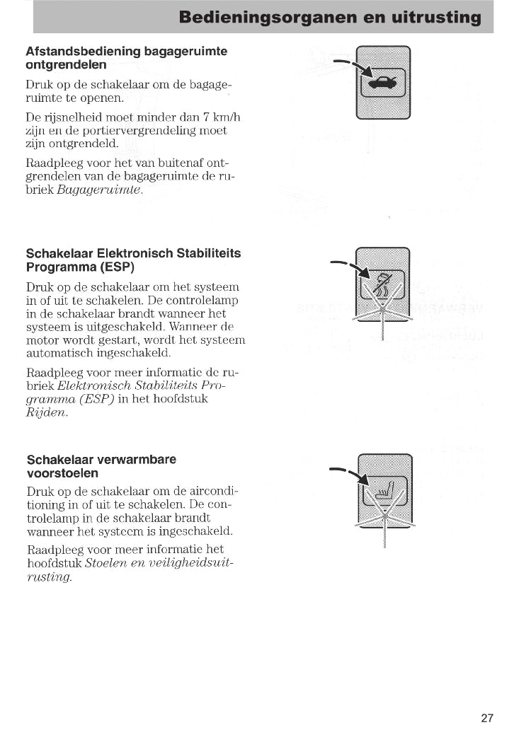 2003-2005 Ford Mondeo Owner's Manual | Dutch