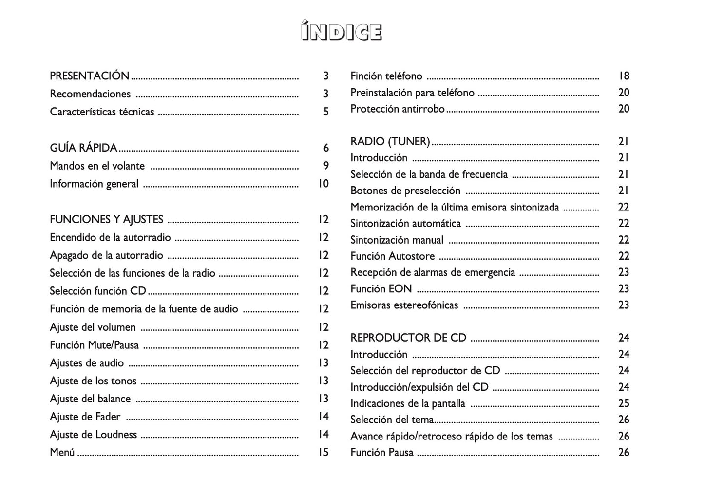 Abarth 500 Auto Radio Instrucciones 2012 - 2018