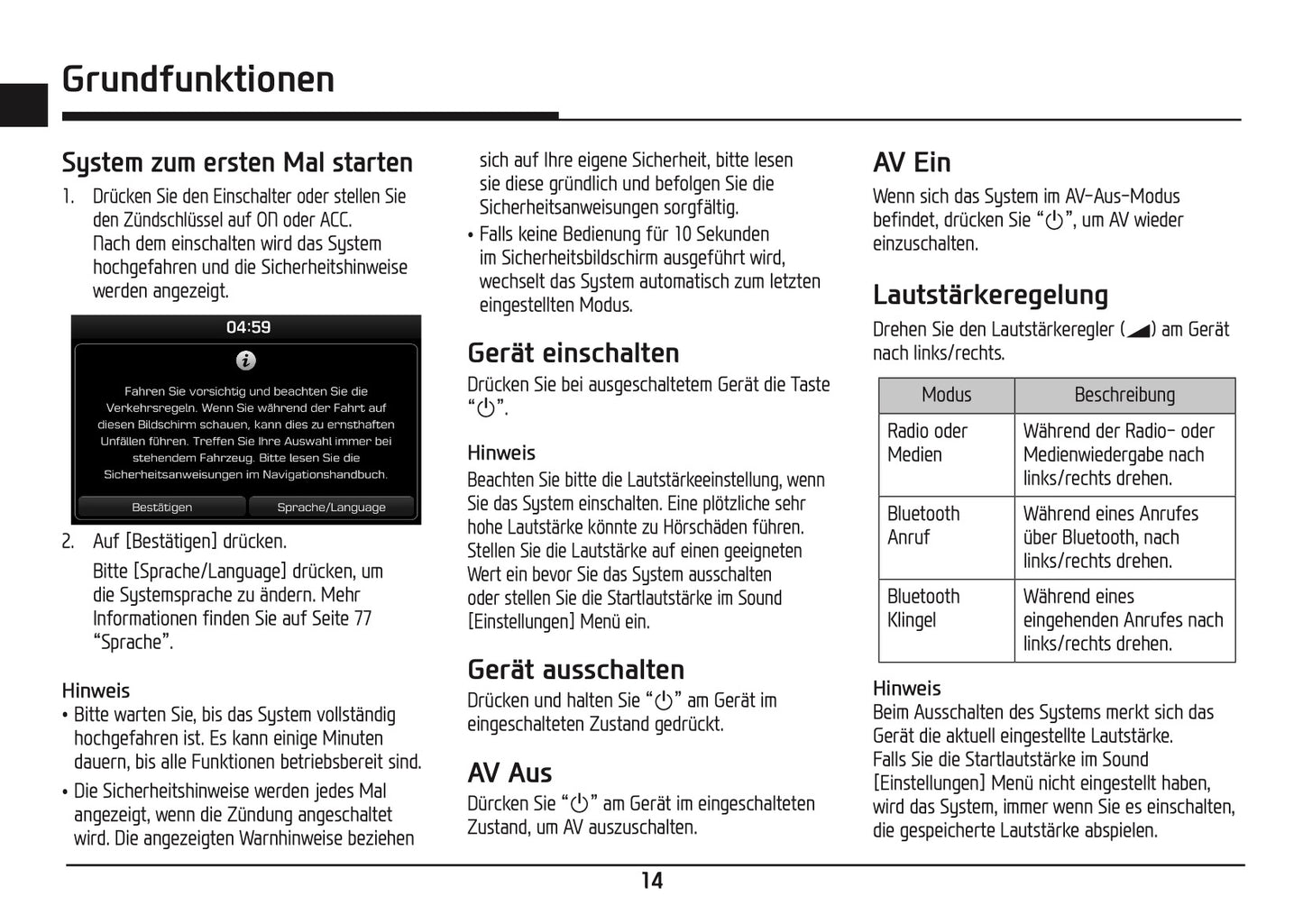 Hyundai Ioniq Electric Navigationssystem Bedienungsanleitung 2016 - 2018