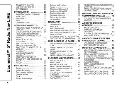 Fiat 500 & 500 Cabrio Uconnect Radio Nav 5.0 Guide d'utilisation 2017 - 2018