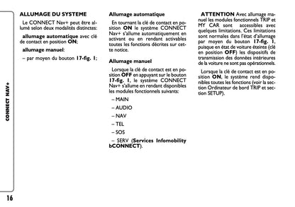 Fiat Panda CONNECT Nav+ Guide d'utilisation 2007 - 2008