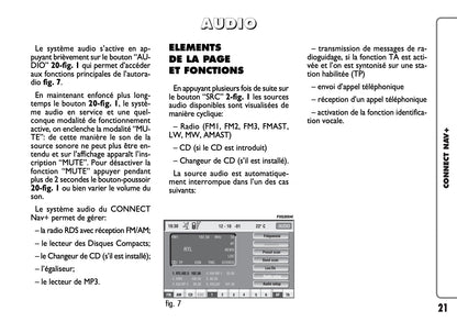 Fiat Panda CONNECT Nav+ Guide d'utilisation 2007 - 2008