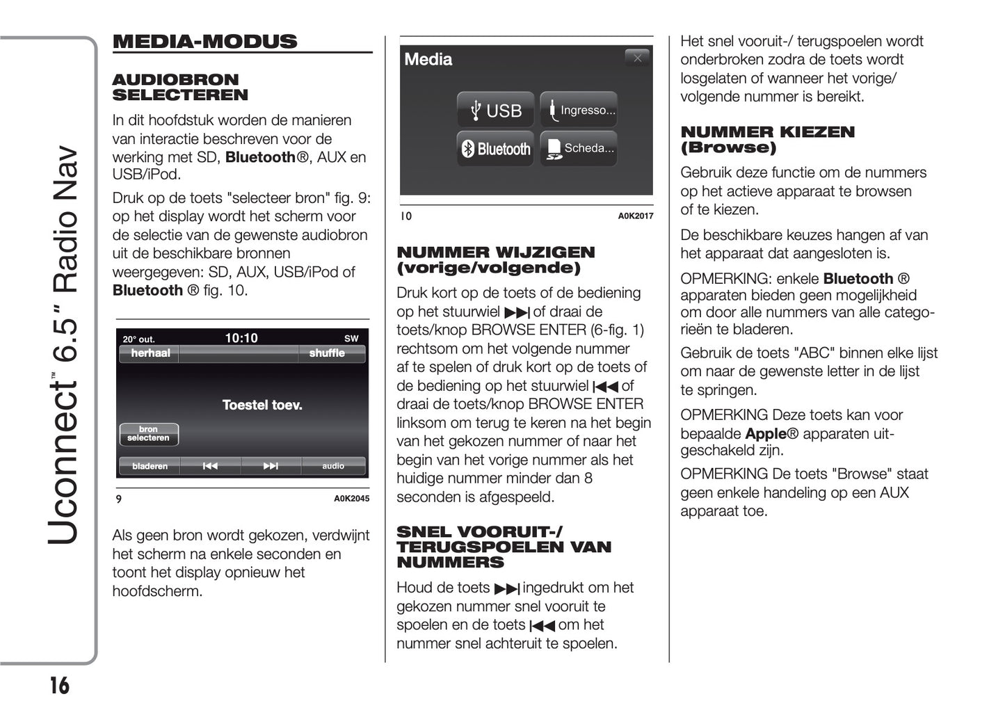 Alfa Romeo Giulietta Uconnect 6,5 Radio Nav  2014 - 2016