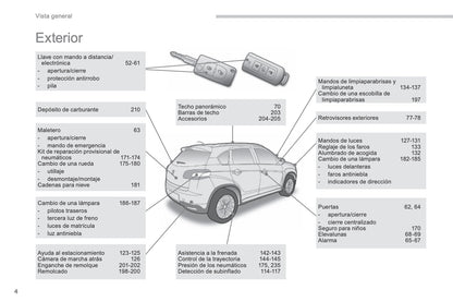 2014-2016 Peugeot 4008 Bedienungsanleitung | Spanisch