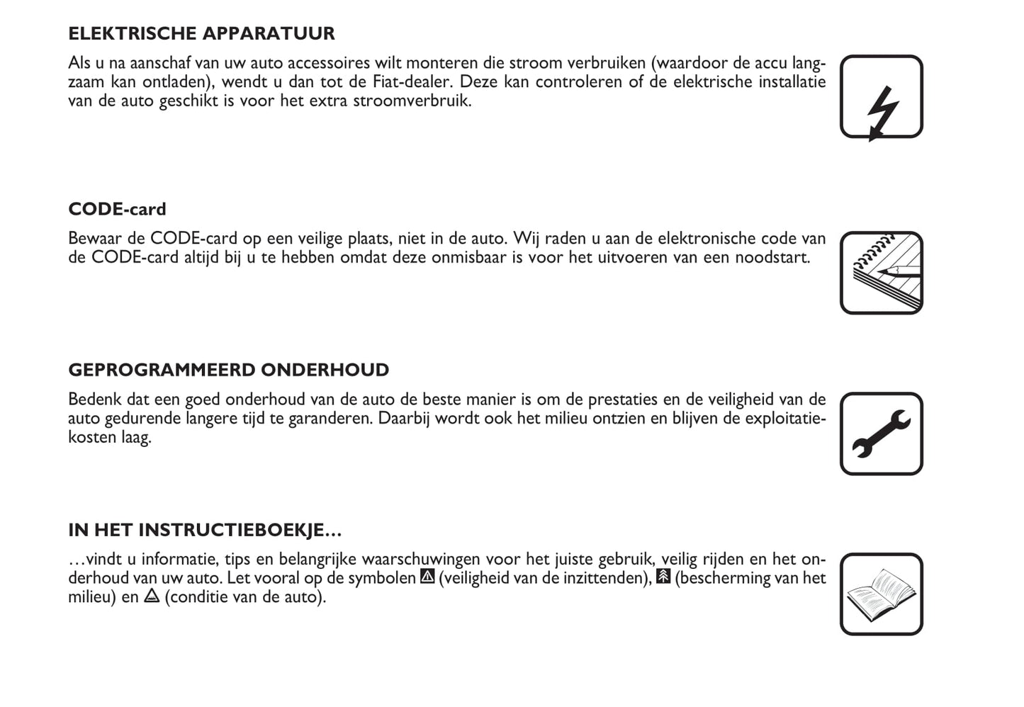 2003-2004 Fiat Punto Gebruikershandleiding | Nederlands