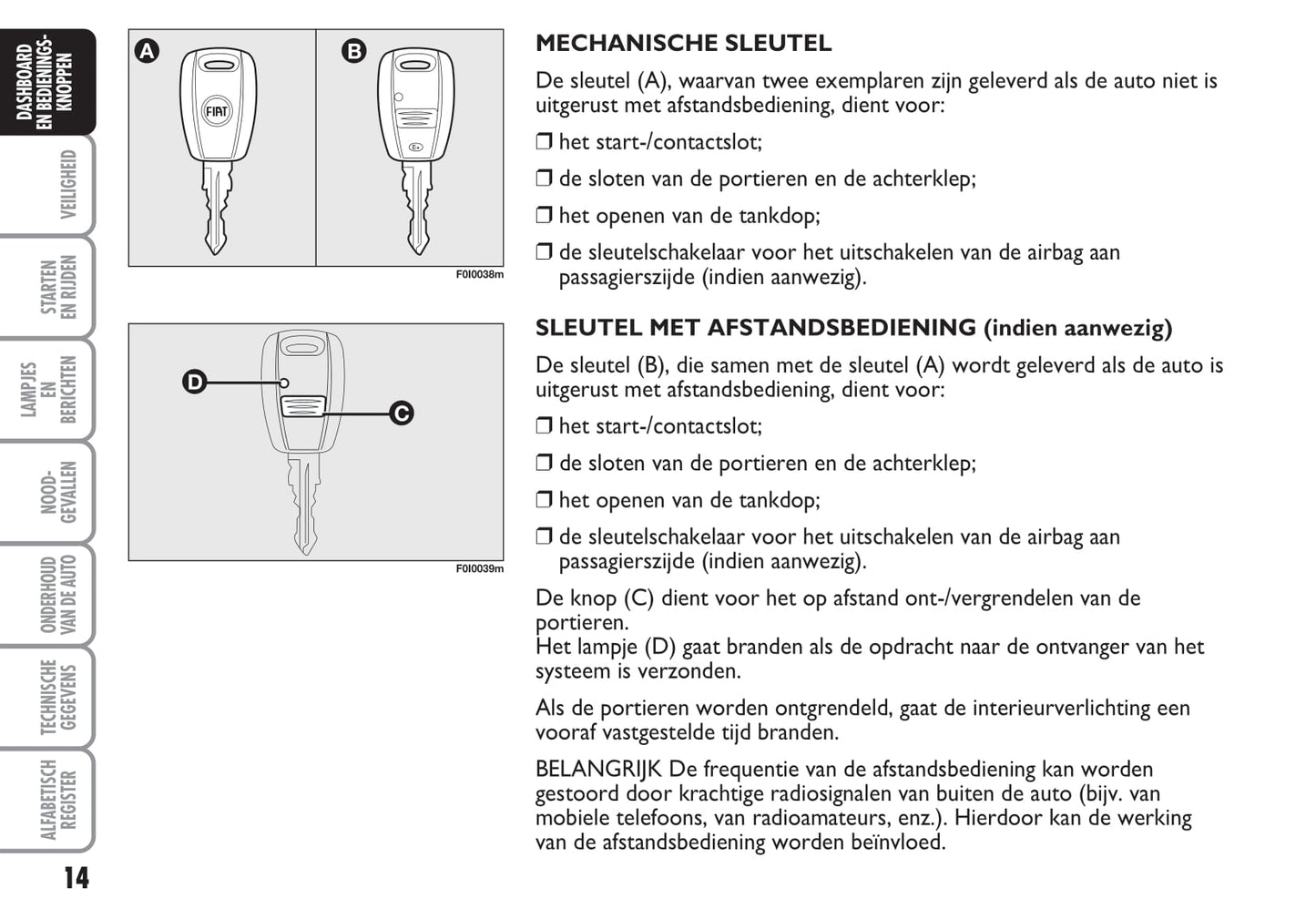 2003-2004 Fiat Punto Gebruikershandleiding | Nederlands