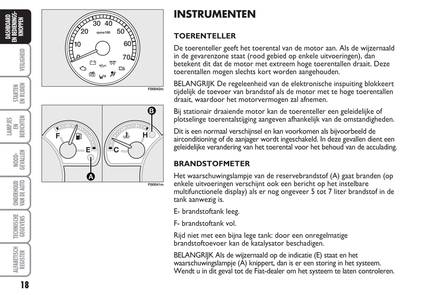 2003-2004 Fiat Punto Gebruikershandleiding | Nederlands