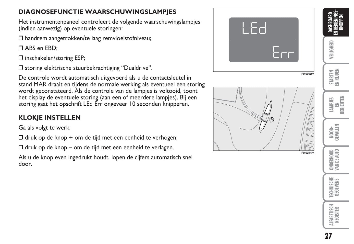 2003-2004 Fiat Punto Gebruikershandleiding | Nederlands