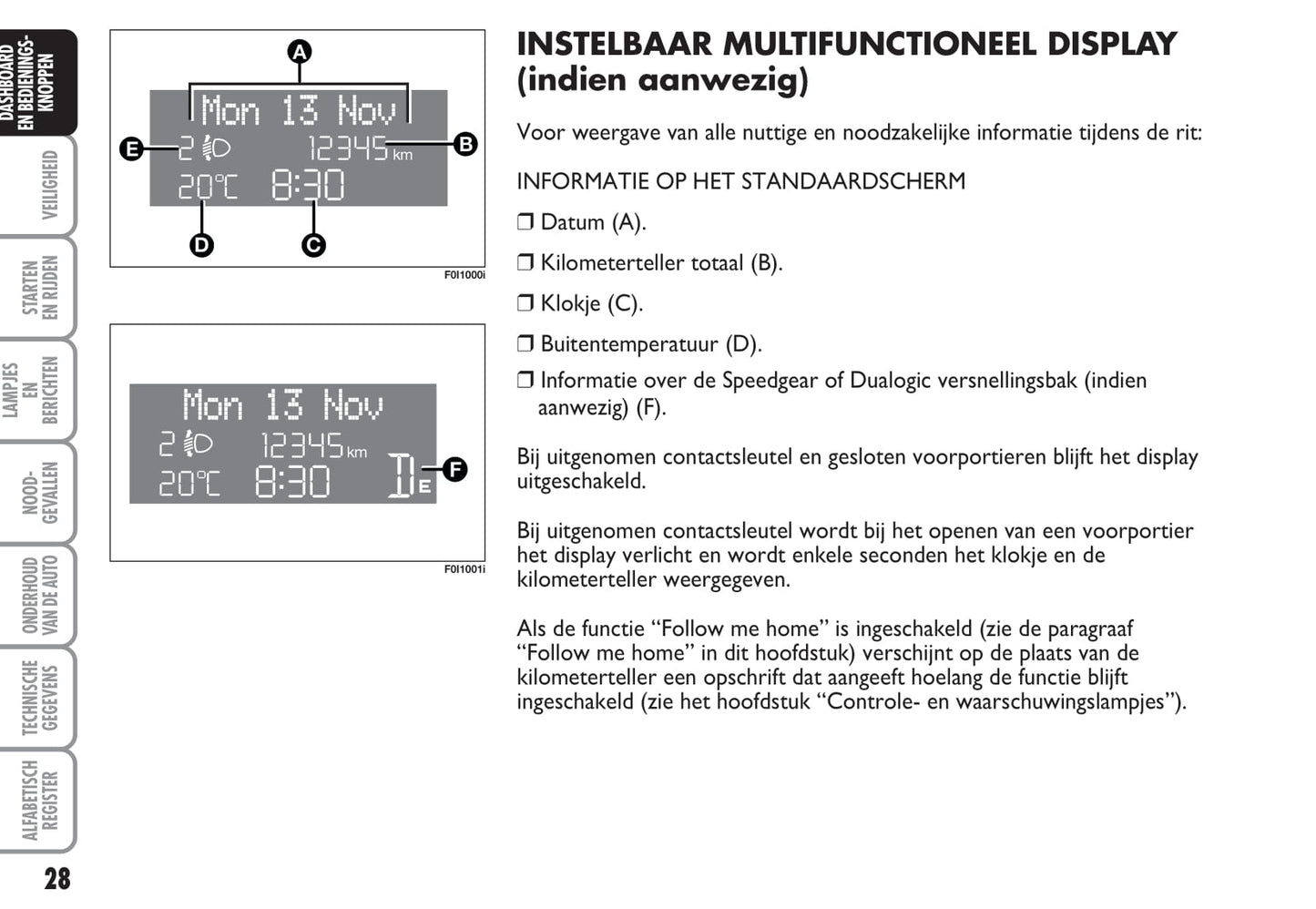 2003-2004 Fiat Punto Gebruikershandleiding | Nederlands