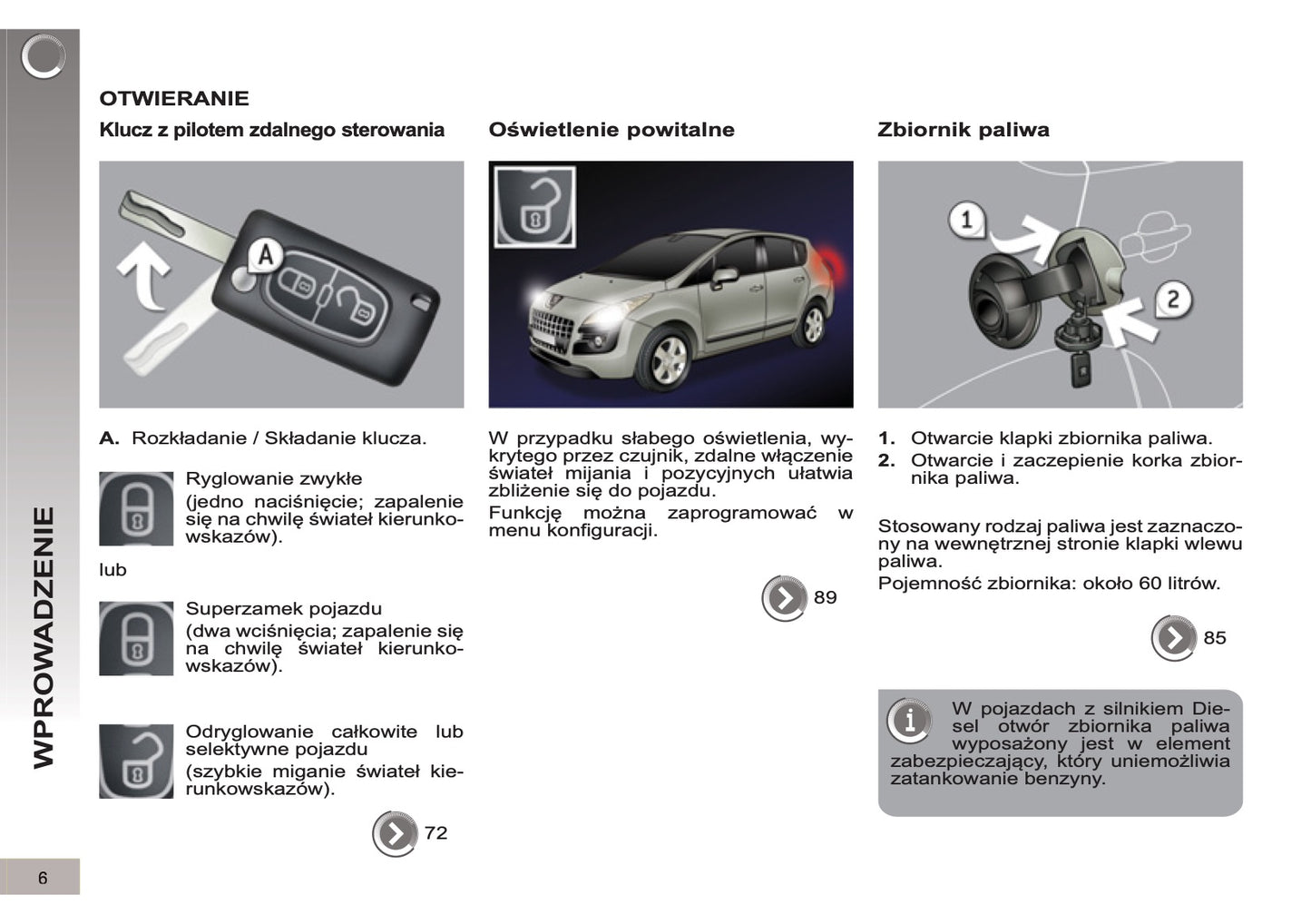 2012-2013 Peugeot 3008 Manuel du propriétaire | Polonais