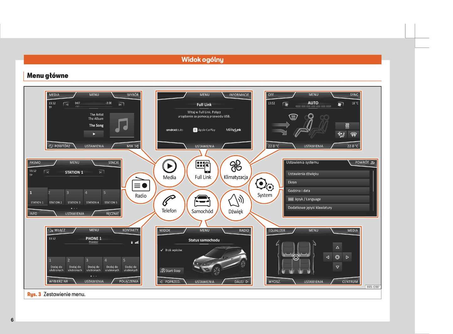 Seat Media System Touch & System Colour Instrukcja obsługi 2017 - 2019