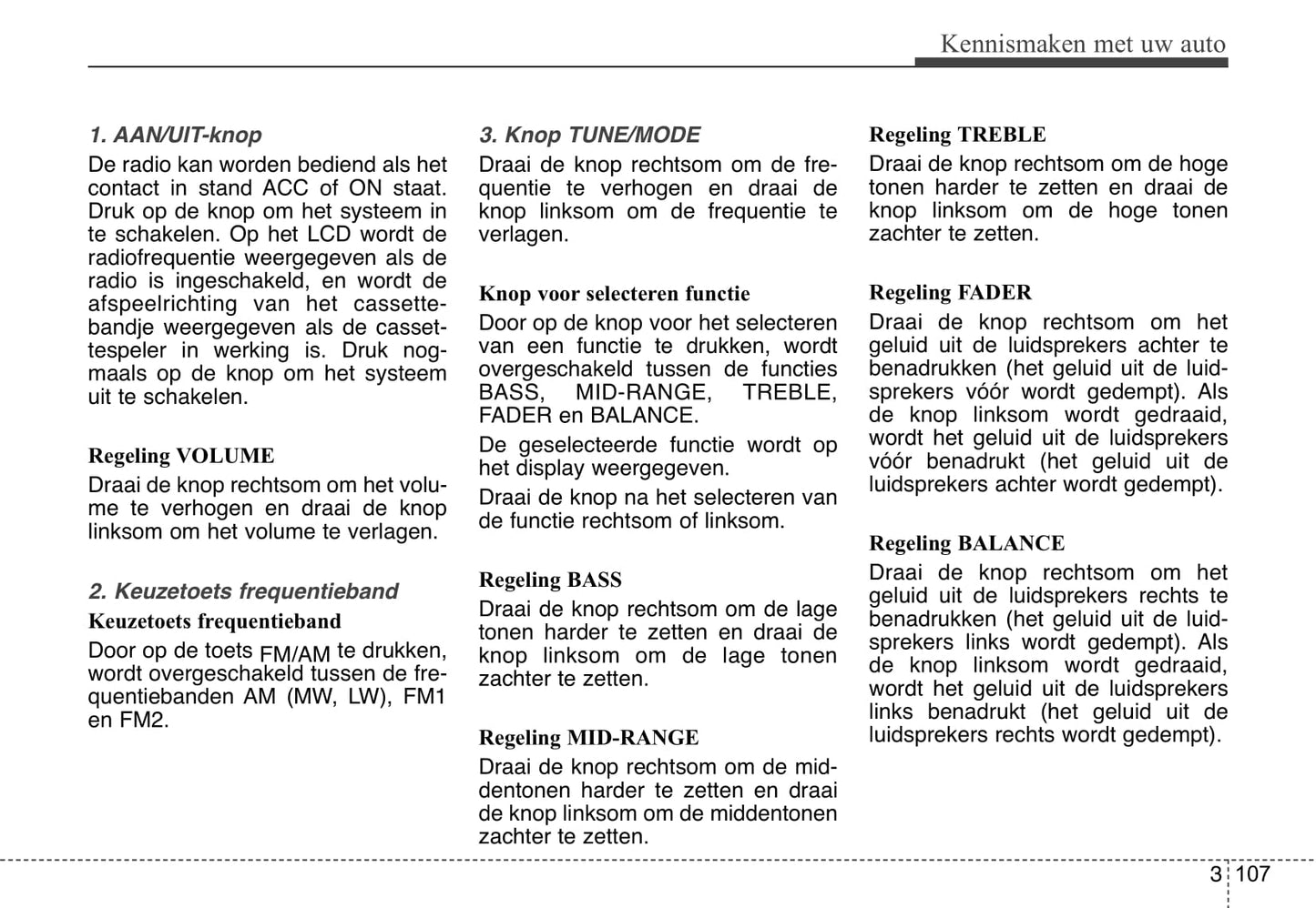 2006-2007 Kia Magentis Owner's Manual | Dutch