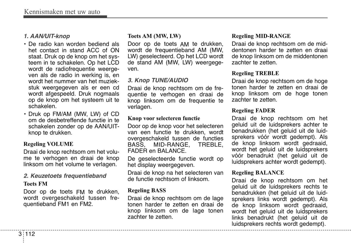 2006-2007 Kia Magentis Owner's Manual | Dutch