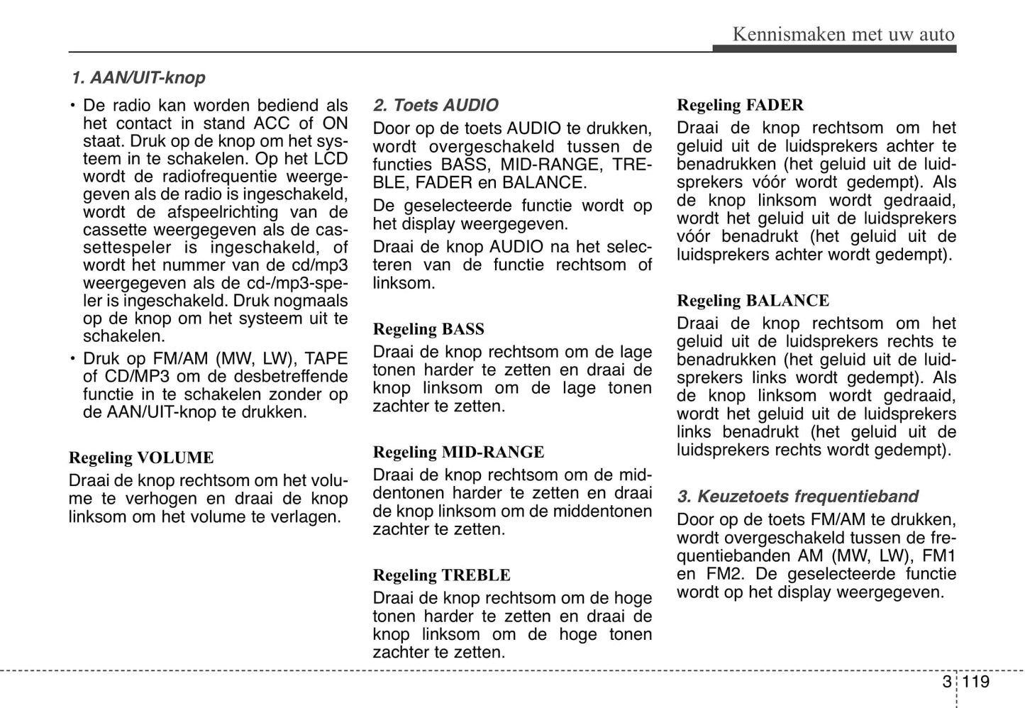 2006-2007 Kia Magentis Owner's Manual | Dutch