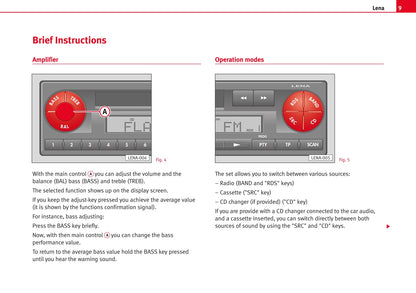 Seat Radio Lena Owners Manual