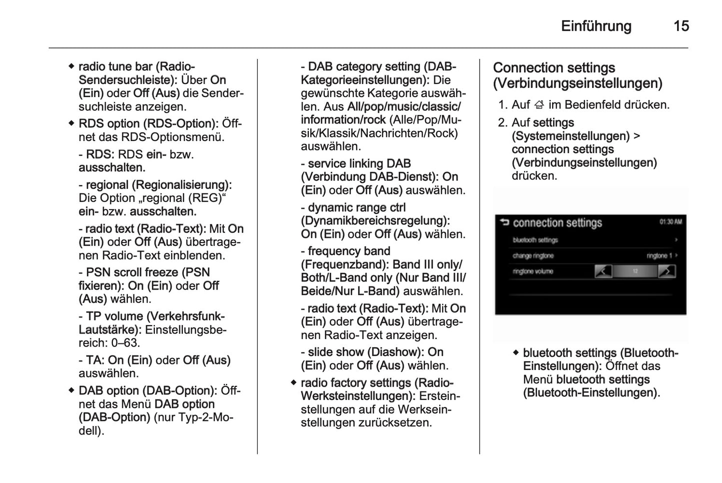 Chevrolet Spark Infotainment Bedienungsanleitung 2013