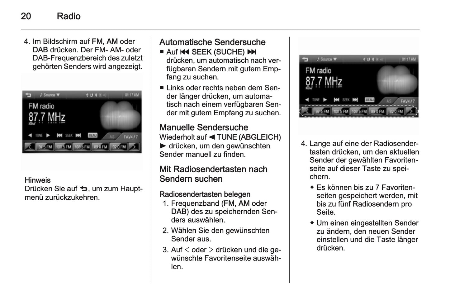 Chevrolet Spark Infotainment Bedienungsanleitung 2013