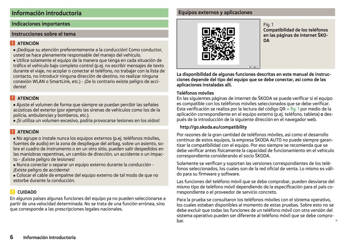 Skoda Admundsen y Bolero Manual de Instrucciones