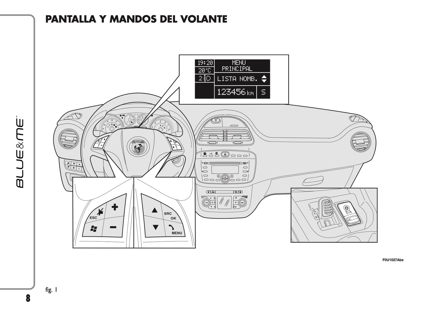 Abarth Punto Blue&Me Instrucciones 2012 - 2018