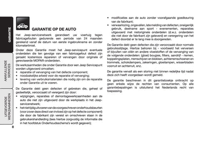 Jeep Garantie en Diensten Handleiding