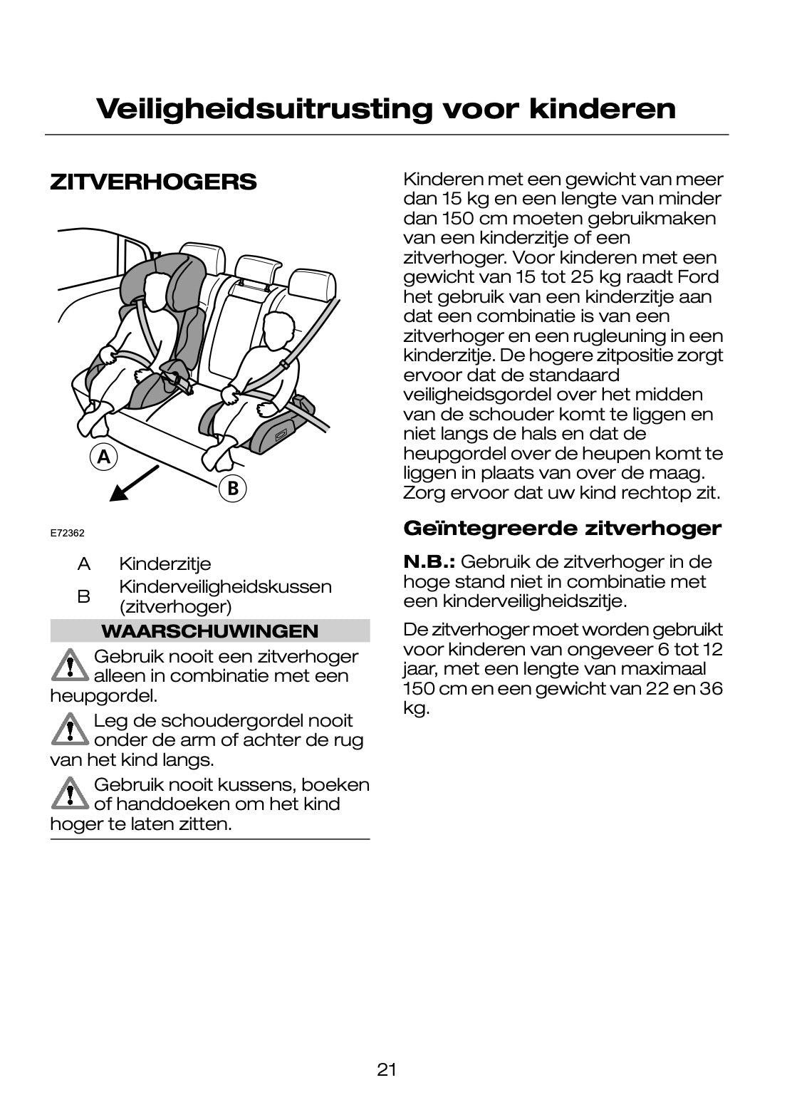 2005-2007 Ford Mondeo Owner's Manual | Dutch