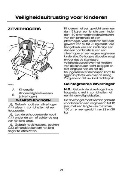 2005-2007 Ford Mondeo Owner's Manual | Dutch