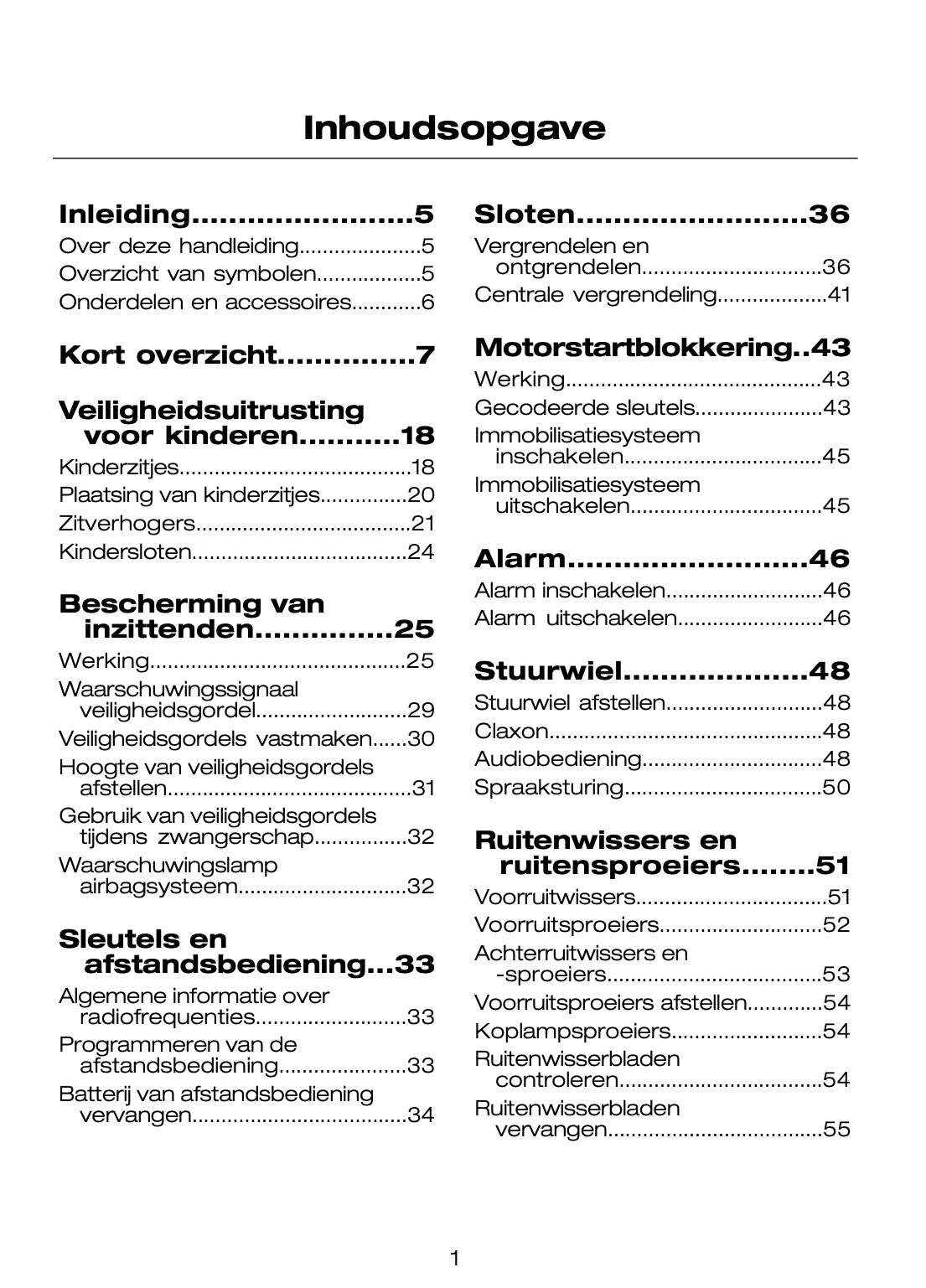 2005-2007 Ford Mondeo Owner's Manual | Dutch