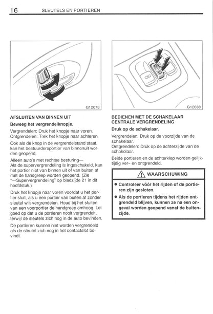 1999-2002 Toyota Celica Gebruikershandleiding | Nederlands