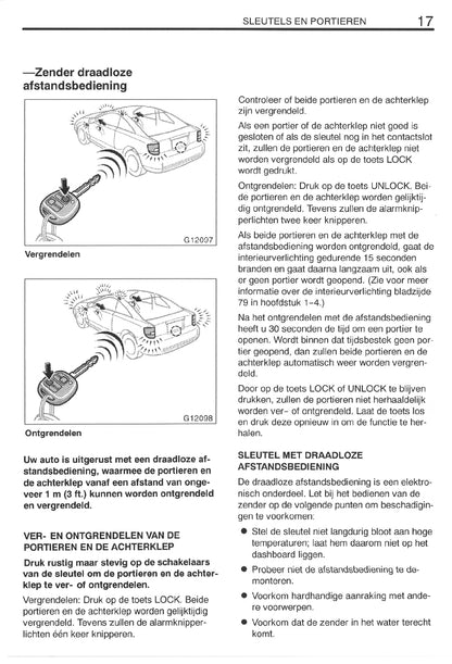 1999-2002 Toyota Celica Gebruikershandleiding | Nederlands