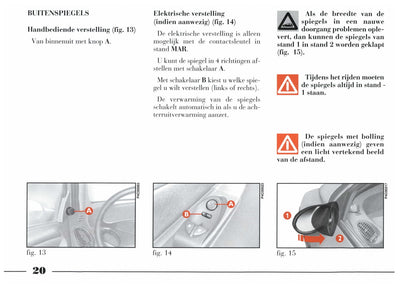 1996-2003 Lancia YPsilon Bedienungsanleitung | Niederländisch