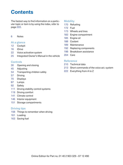 2013 BMW 6 Series Coupé Owner's Manual | English