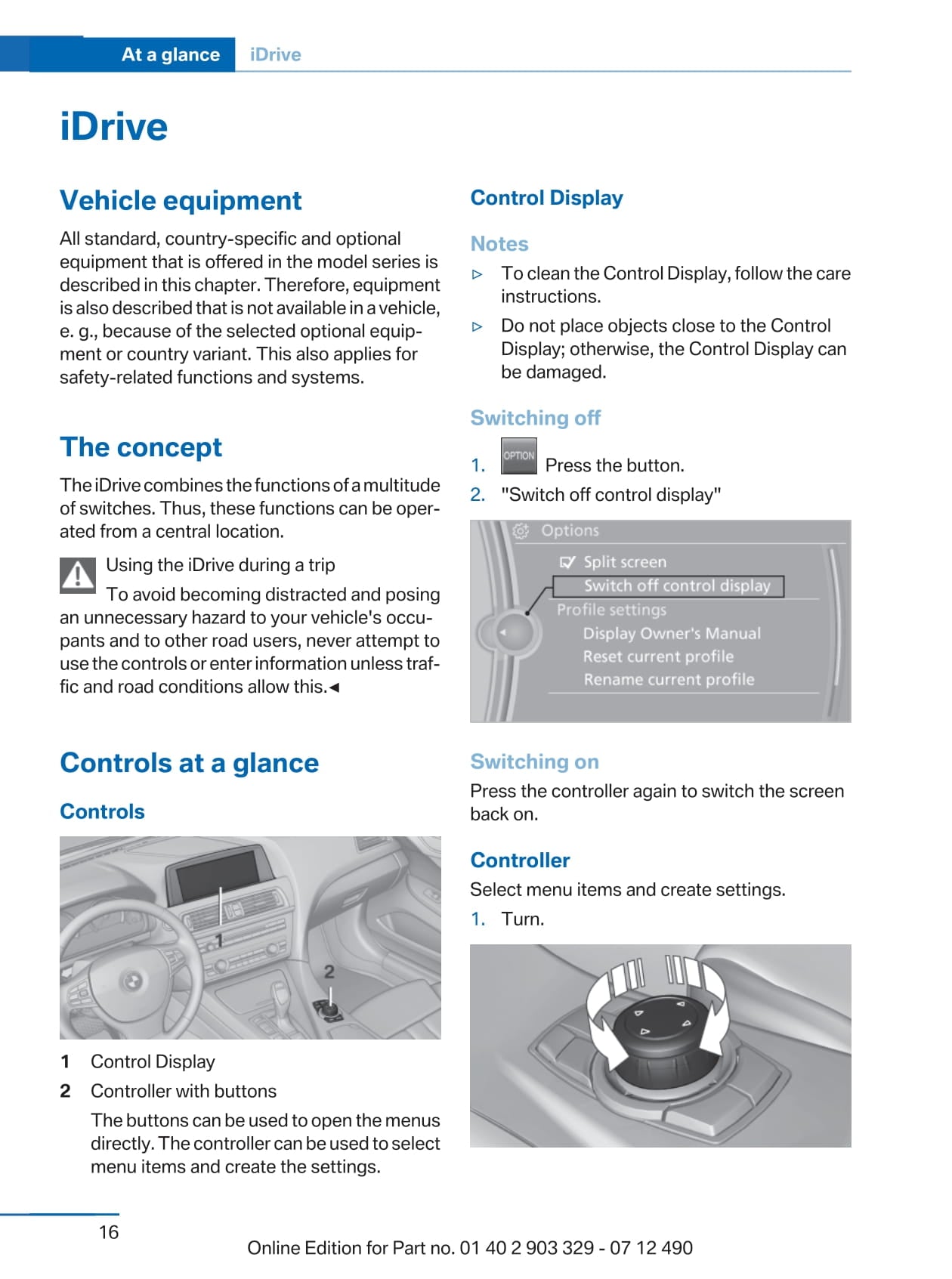 2013 BMW 6 Series Coupé Owner's Manual | English