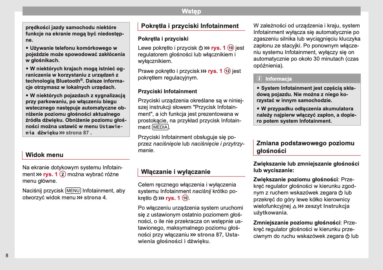 Seat Navi System Plus Instrukcja obsługi 2013 - 2017