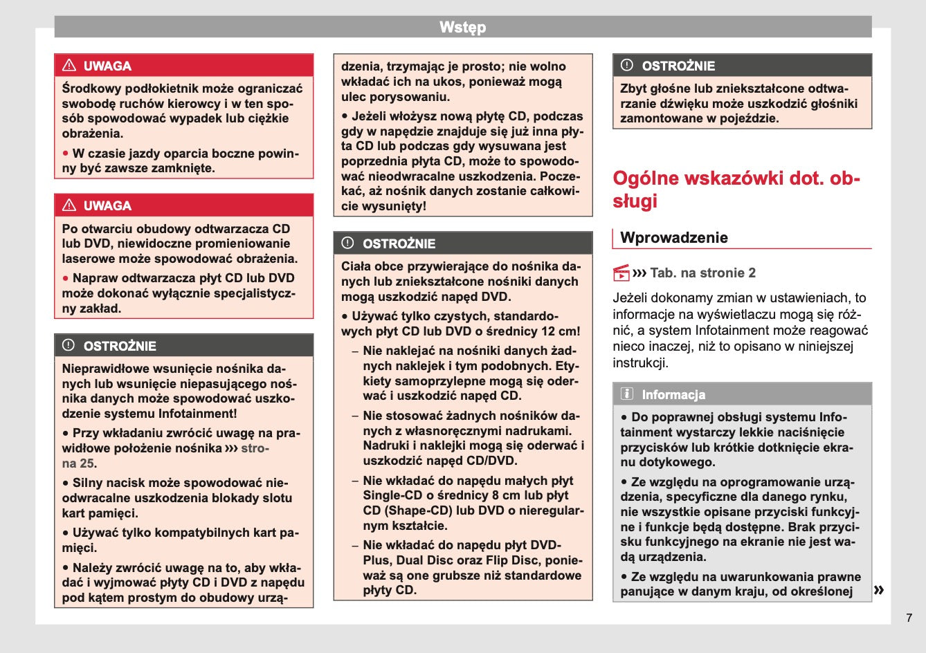 Seat Navi System Plus Instrukcja obsługi 2013 - 2017