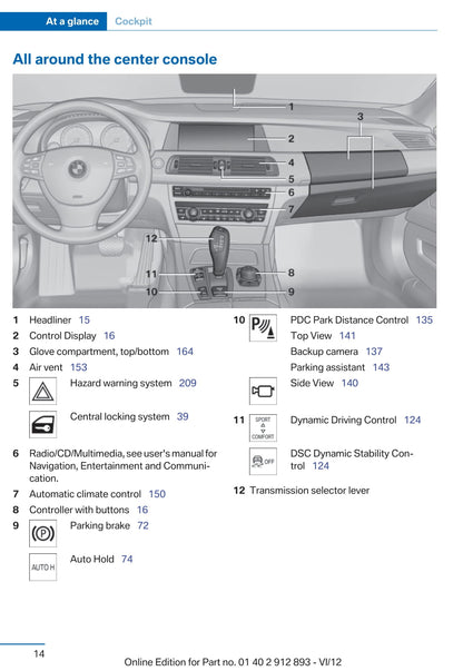 2012-2013 BMW 7-serie Manuel du propriétaire | Anglais