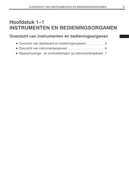 2000-2003 Toyota Avensis Gebruikershandleiding | Nederlands