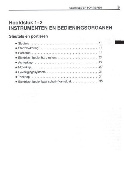 2000-2003 Toyota Avensis Gebruikershandleiding | Nederlands