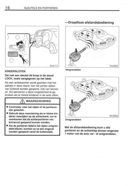 2000-2003 Toyota Avensis Gebruikershandleiding | Nederlands