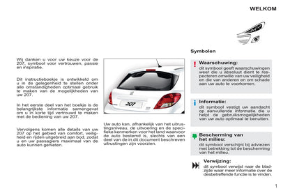 2011-2014 Peugeot 207/207 SW/207 SW Outdoor Owner's Manual | Dutch