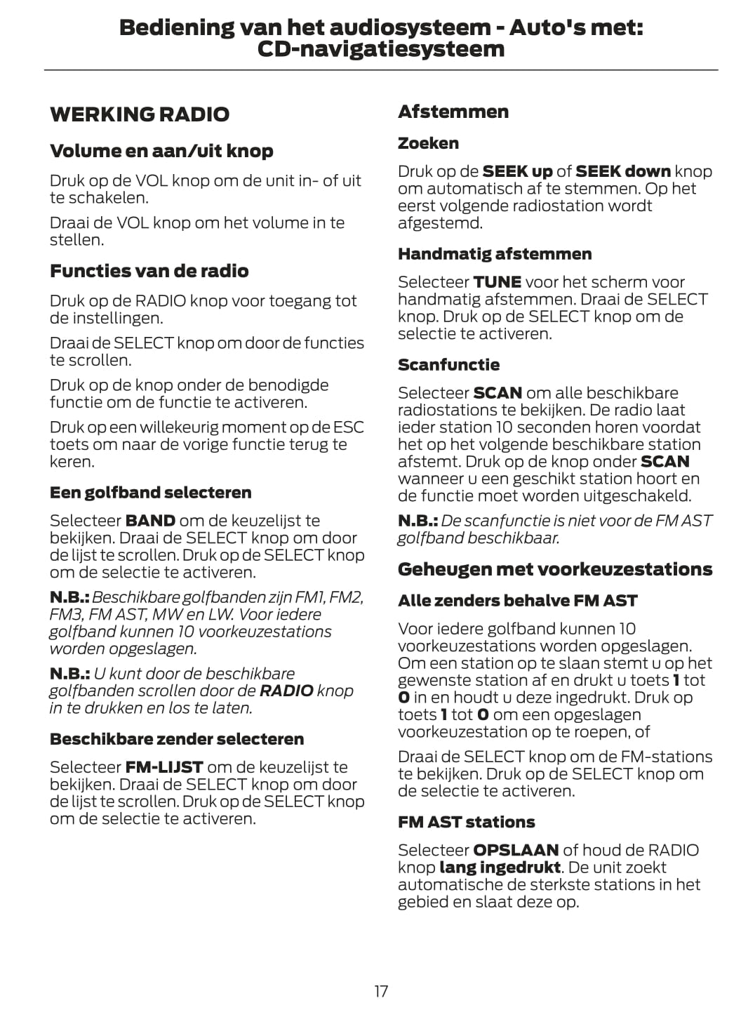 Ford Mondeo Navigatie Handleiding 2012