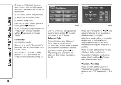 Alfa Romeo Mito Uconnect 5 Radio Live Instrucciones 2016 - 2020