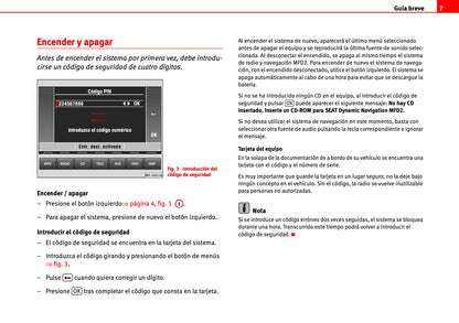 Seat Radio-Navegación MFD2 Manual de Instrucciones 2000 - 2010