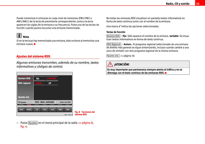 Seat Radio-Navegación MFD2 Manual de Instrucciones 2000 - 2010