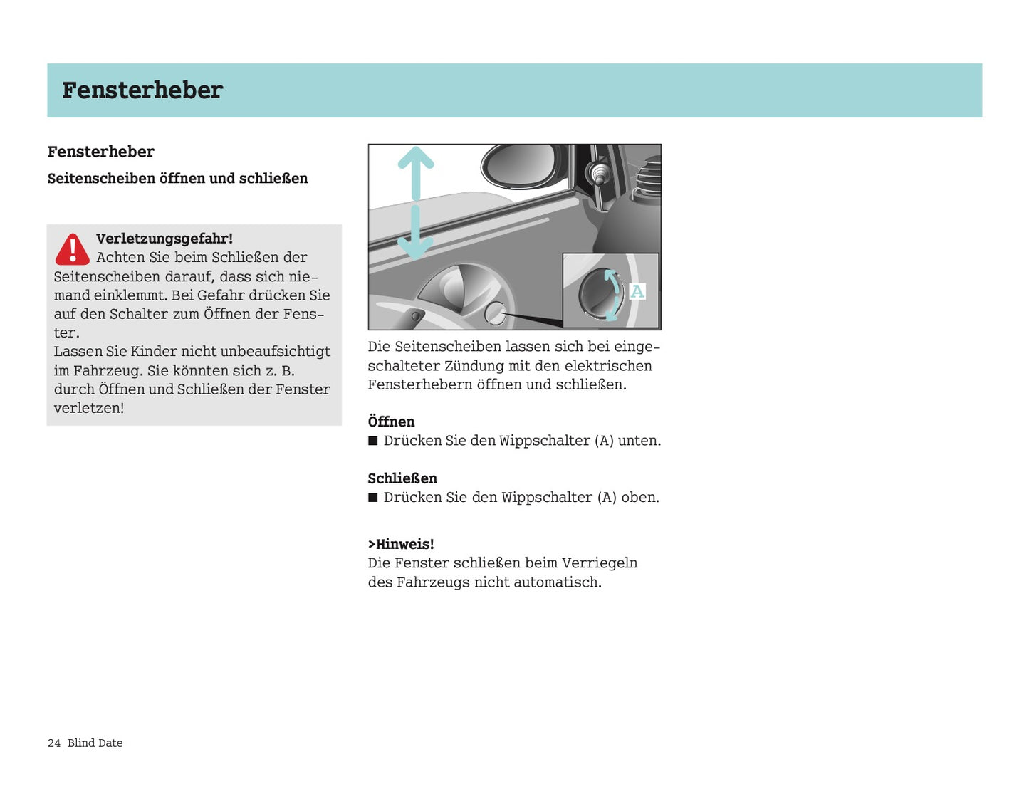 2004-2007 Smart Fortwo Owner's Manual | German