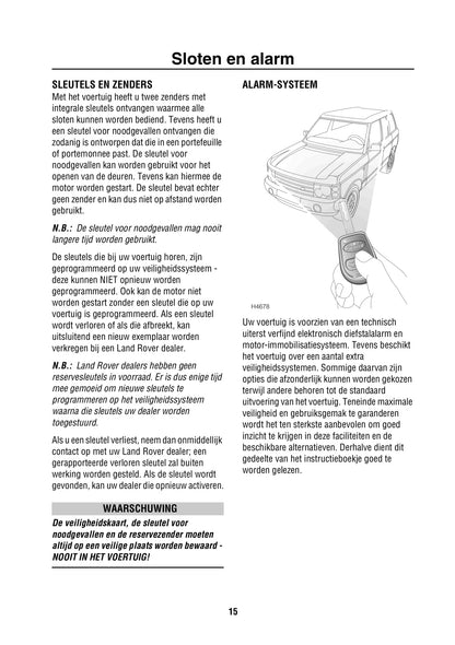 2002-2003 Land Rover Range Rover Gebruikershandleiding | Nederlands