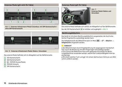 Skoda Columbus, Amundsen Und Bolero Infotainment Bedienungsanleitung 2016