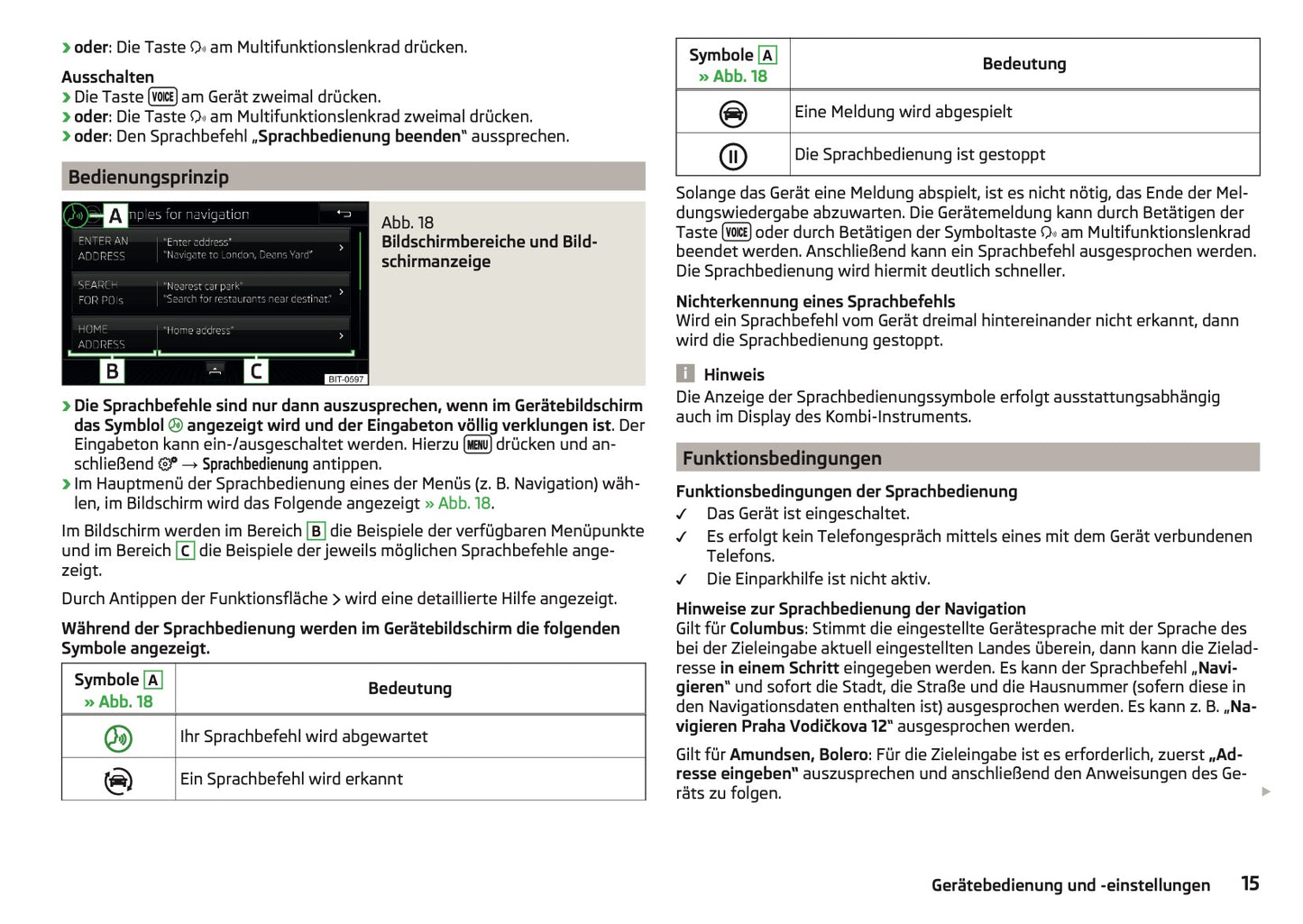 Skoda Columbus, Amundsen Und Bolero Infotainment Bedienungsanleitung 2016